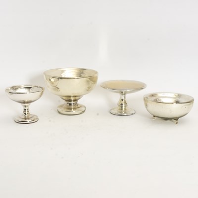 Lot 361 - Group of Four Mercury Glass Footed Bowls