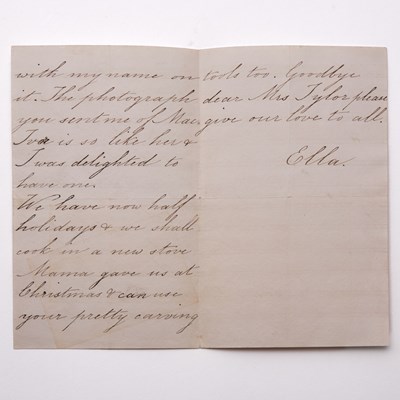 Lot 168 - Grand Duchess Elizabeth Feodorovna: Letter to Isabella Tylor, 1875