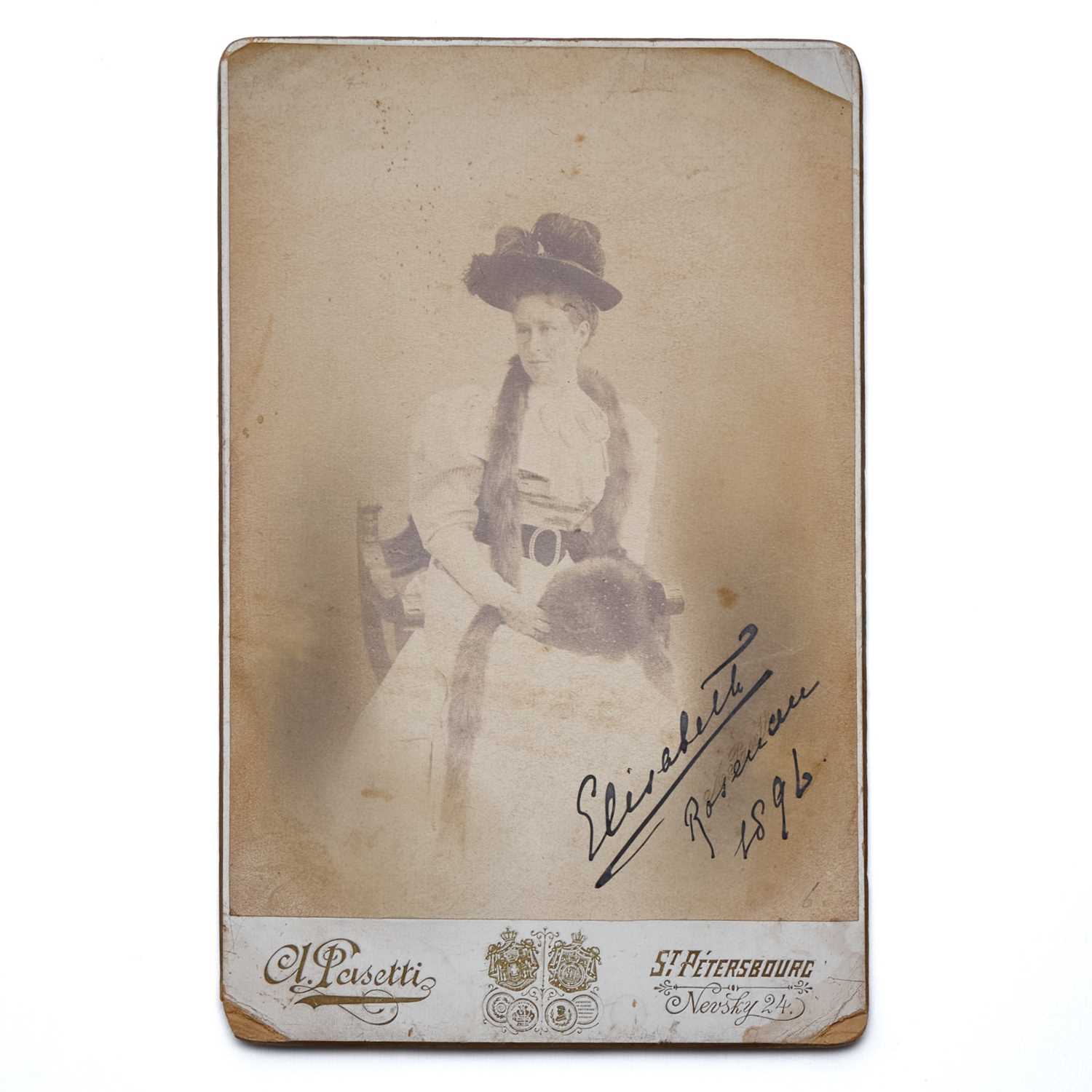 Lot 165 - Grand Duchess Elizabeth Feodorovna: Cabinet Card, 1896
