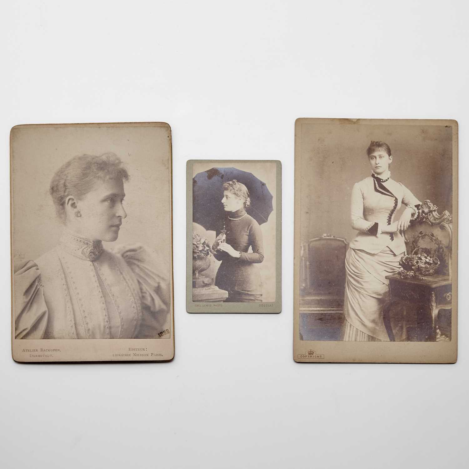 Lot 166 - Grand Duchess Elizabeth Feodorovna: Carte de Visite, Signed Cabinet Photo and Cabinet Photo