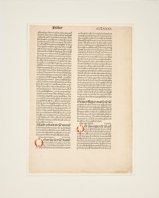 Lot 92 - An interesting group of leaves from early printed books