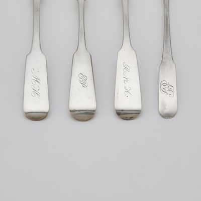 Lot 116 - Albany Interest: American Silver Cream Jug and Group of Spoons