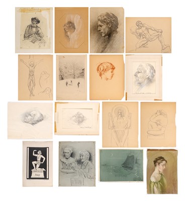 Lot 12 - Group of drawings by various artists, including Ivan Meštrović and Malvina Cornell Hoffman