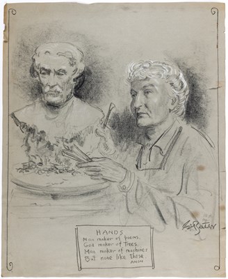 Lot 12 - Group of drawings by various artists, including Ivan Meštrović and Malvina Cornell Hoffman