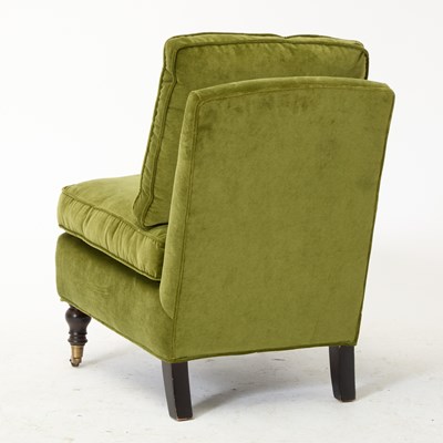 Lot 507 - Green Velvet Upholstered Slipper Chair