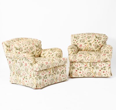 Lot Pair of Upholstered Club Chairs