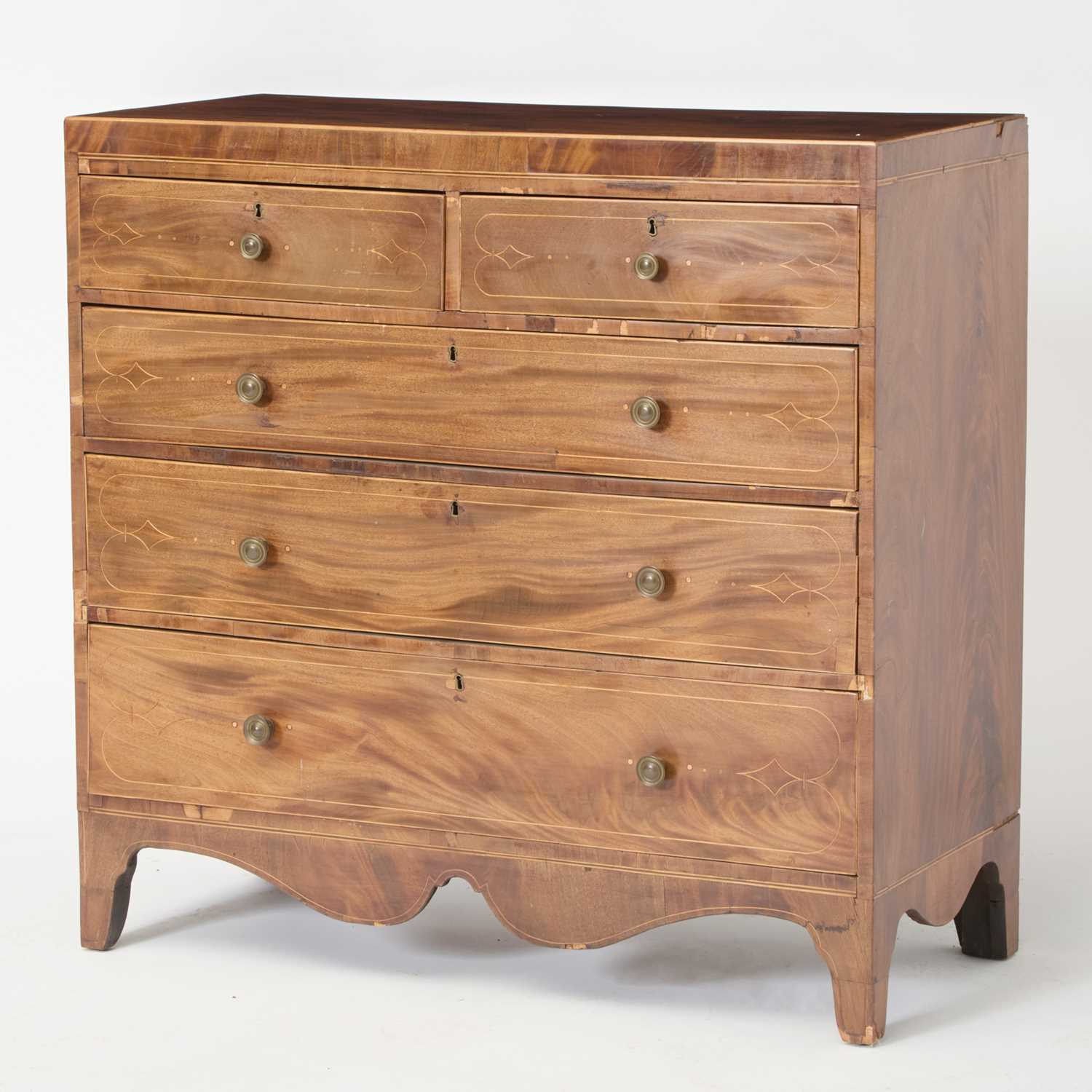 Lot 521 - Federal Inlaid Mahogany Chest of Drawers