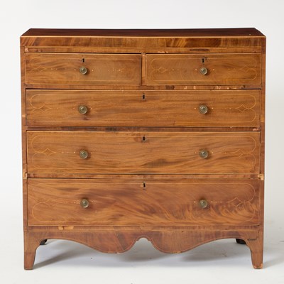 Lot 521 - Federal Inlaid Mahogany Chest of Drawers