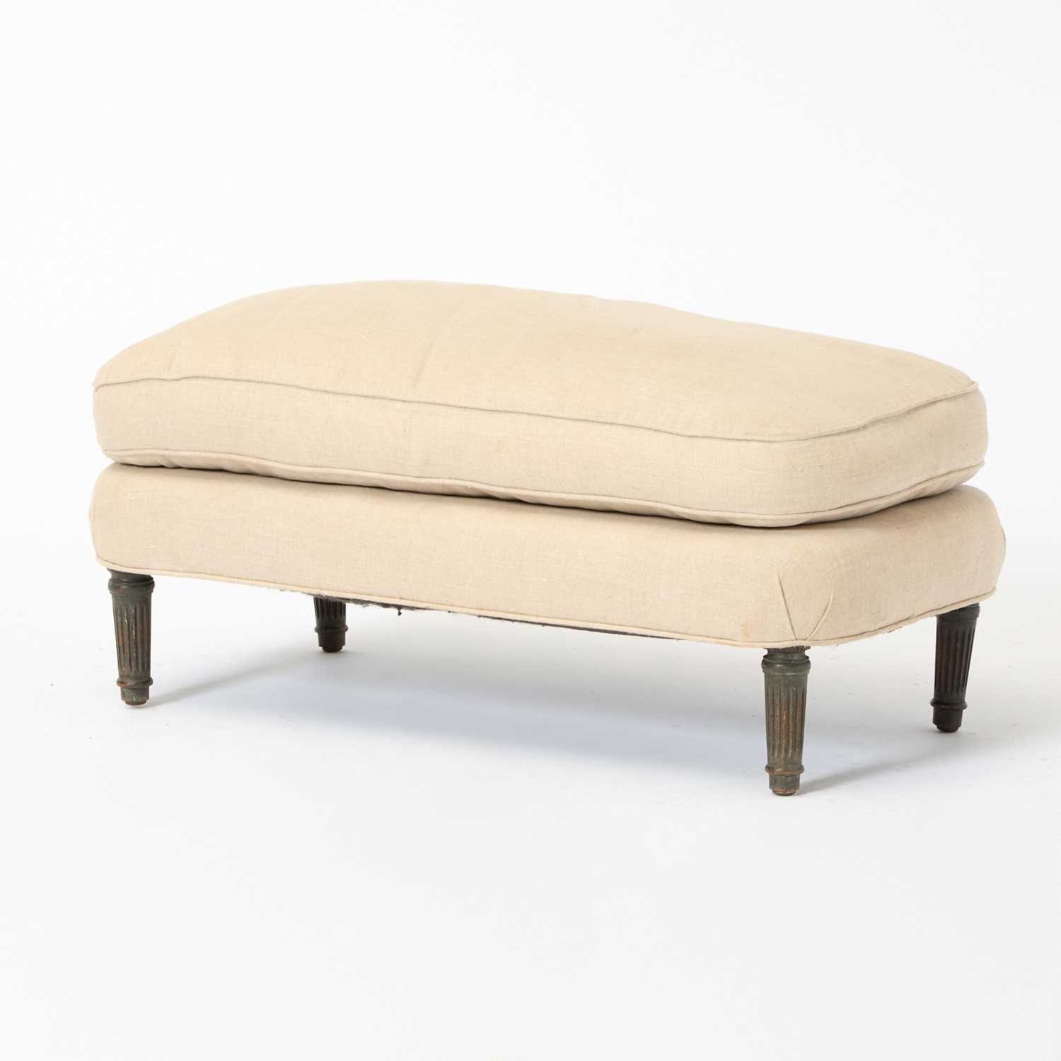 Lot 526 - Louis XVI Style Painted Upholstered Bench