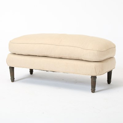 Lot 526 - Louis XVI Style Painted Upholstered Bench