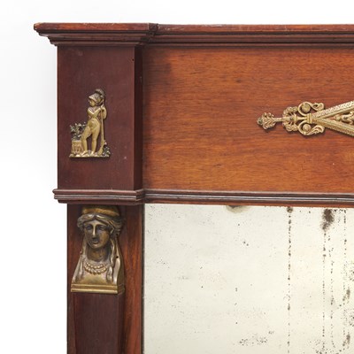 Lot 535 - Empire Gilt-Metal Mounted Mahogany Wall Mirror