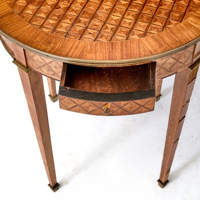 Lot 541 - Louis XVI Style Parquetry Inlaid Tulipwood Table