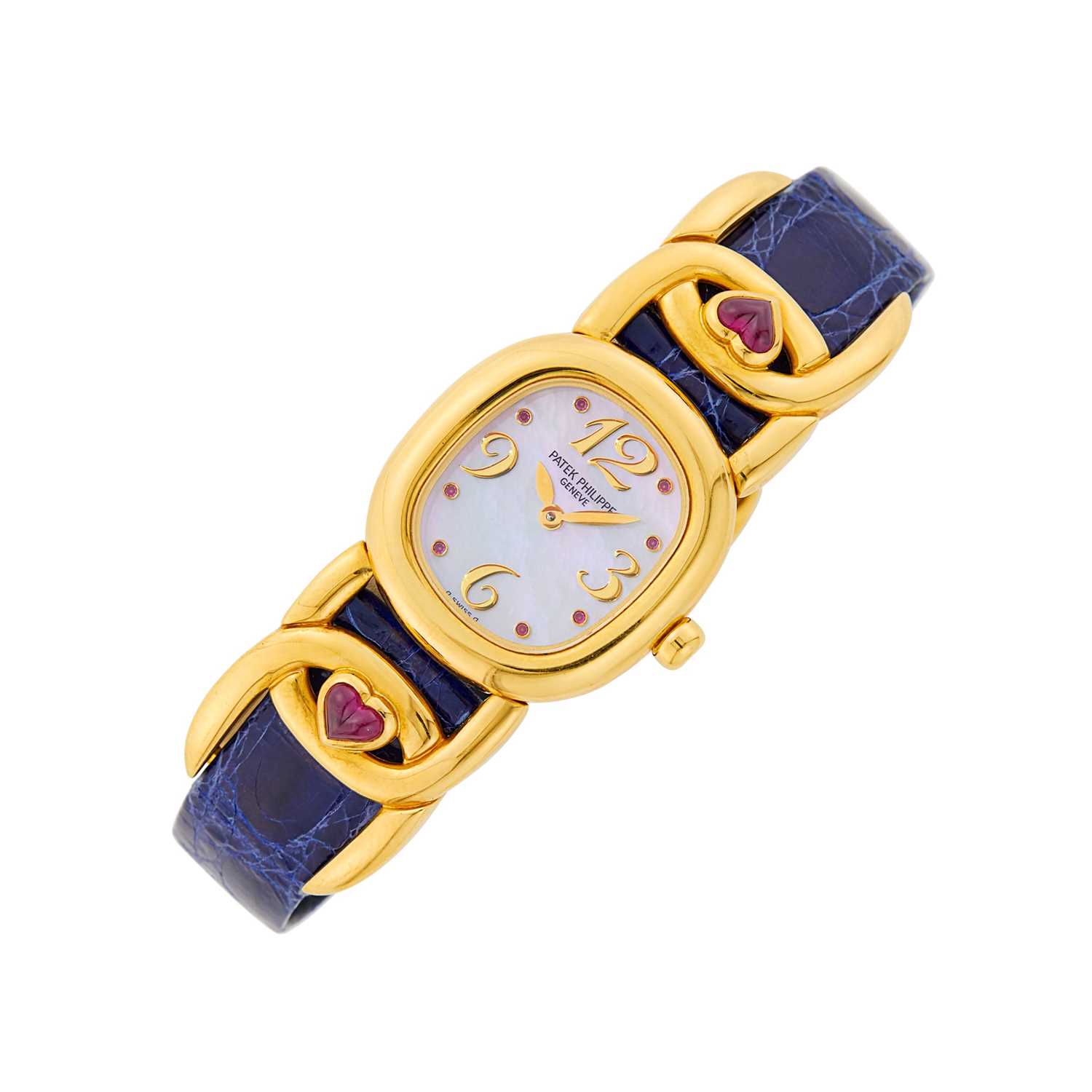 Lot 2066 - Patek Philippe Gold and Cabochon Ruby 'Golden Ellipse' Wristwatch, Ref. 4833/12