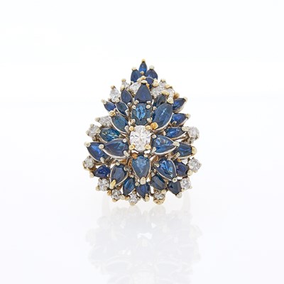Lot 2124 - White Gold, Sapphire and Diamond Ring