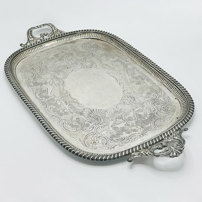 Lot 1218 - George III Sterling Silver Two-Handled Tray