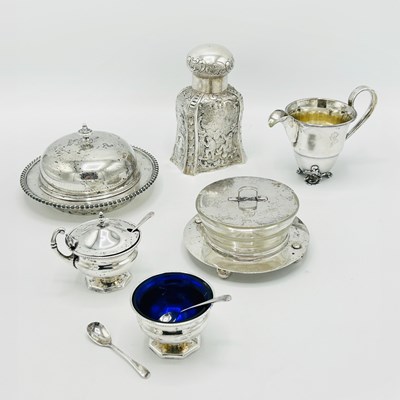 Lot 1225 - Group of Continental .800 Quality and Sterling Silver Table Articles