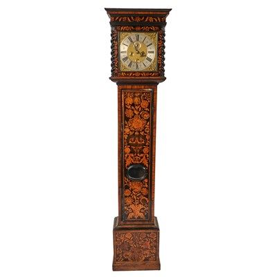 Lot 423 - William and Mary Walnut, Ebonized and Fruitwood Marquetry Longcase Clock