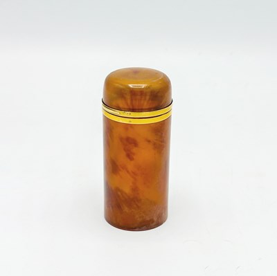 Lot 1268 - Asprey 18K Gold and Tortoiseshell Gentleman's Shaving Brush Case