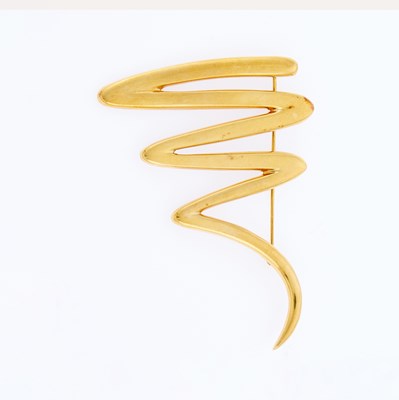 Lot 3088 - Tiffany & Co., Paloma Picasso Gold 'Scribble' Brooch