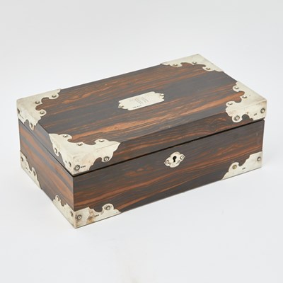 Lot 185 - Edward VII Sterling Silver Mounted Rosewood Cigar Box