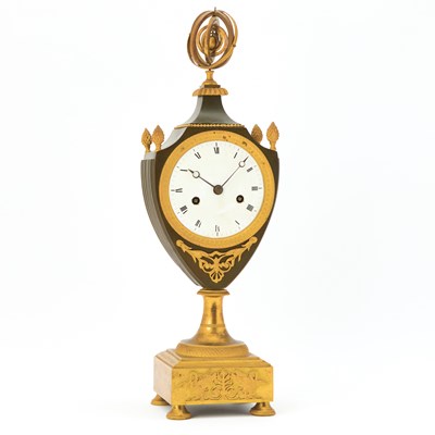 Lot 376 - Empire Ormolu and Patinated Bronze Mantel Clock