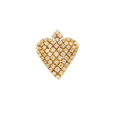 Lot 2247 - Gold and Diamond Heart Pendant