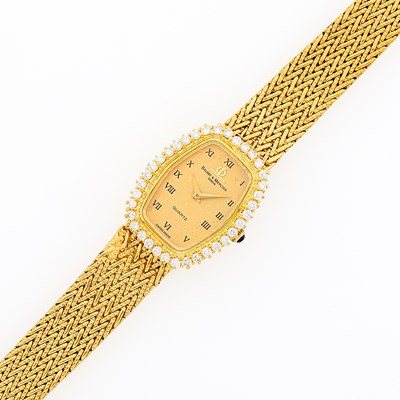 Lot 2258 - Baume & Mercier Gold and Diamond Wristwatch