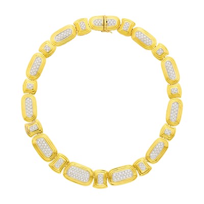Lot 2065 - Gold, Platinum and Diamond Necklace