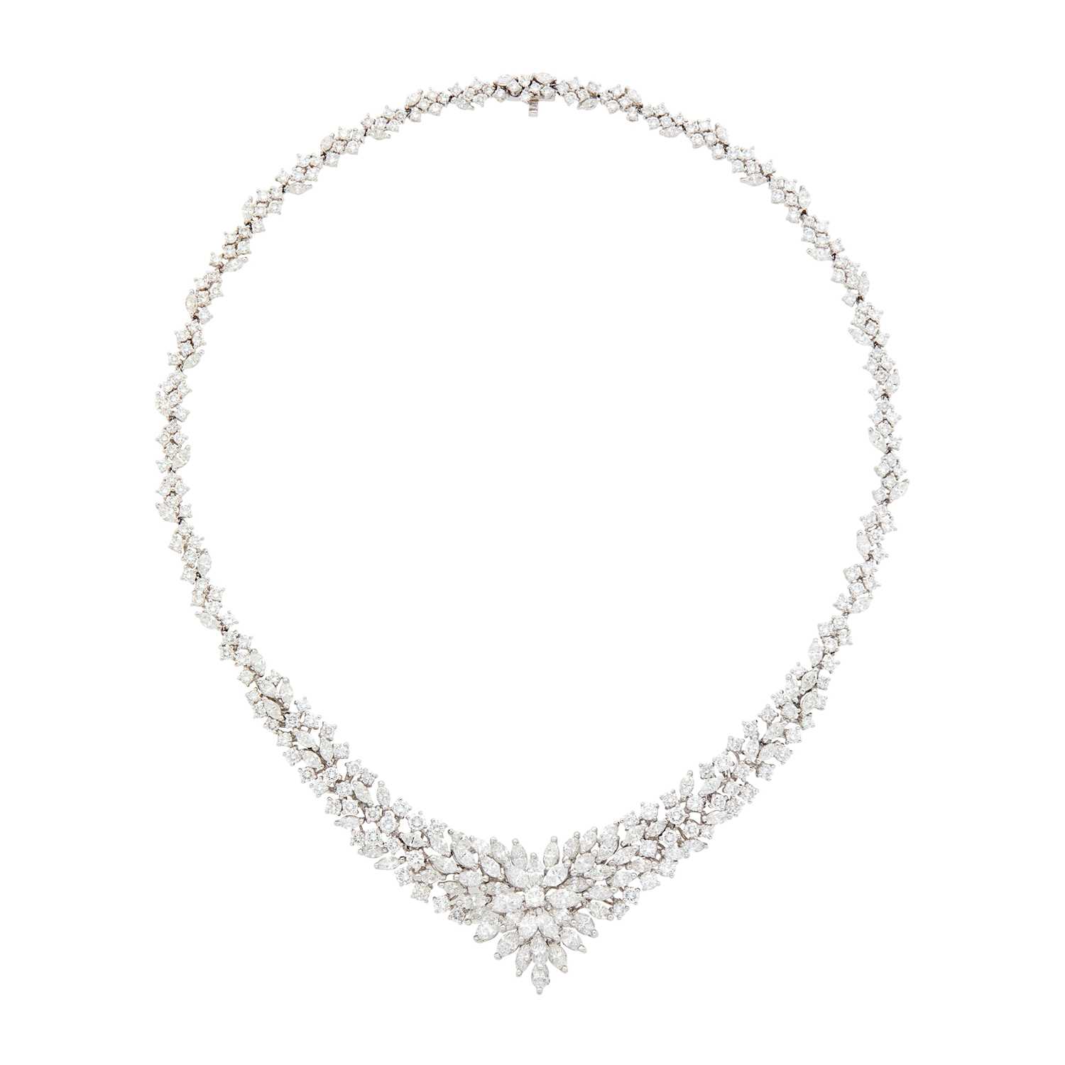 Lot 153 - Platinum and Diamond Necklace