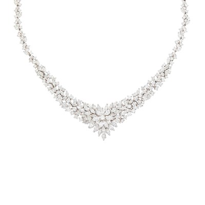 Lot 153 - Platinum and Diamond Necklace
