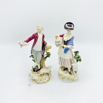 Lot 1198 - Pair of Meissen Porcelain Figures