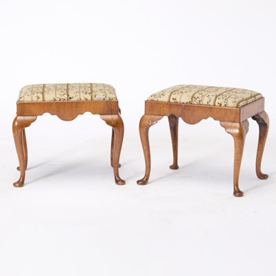 Lot 433 - Pair of George II Walnut Stools