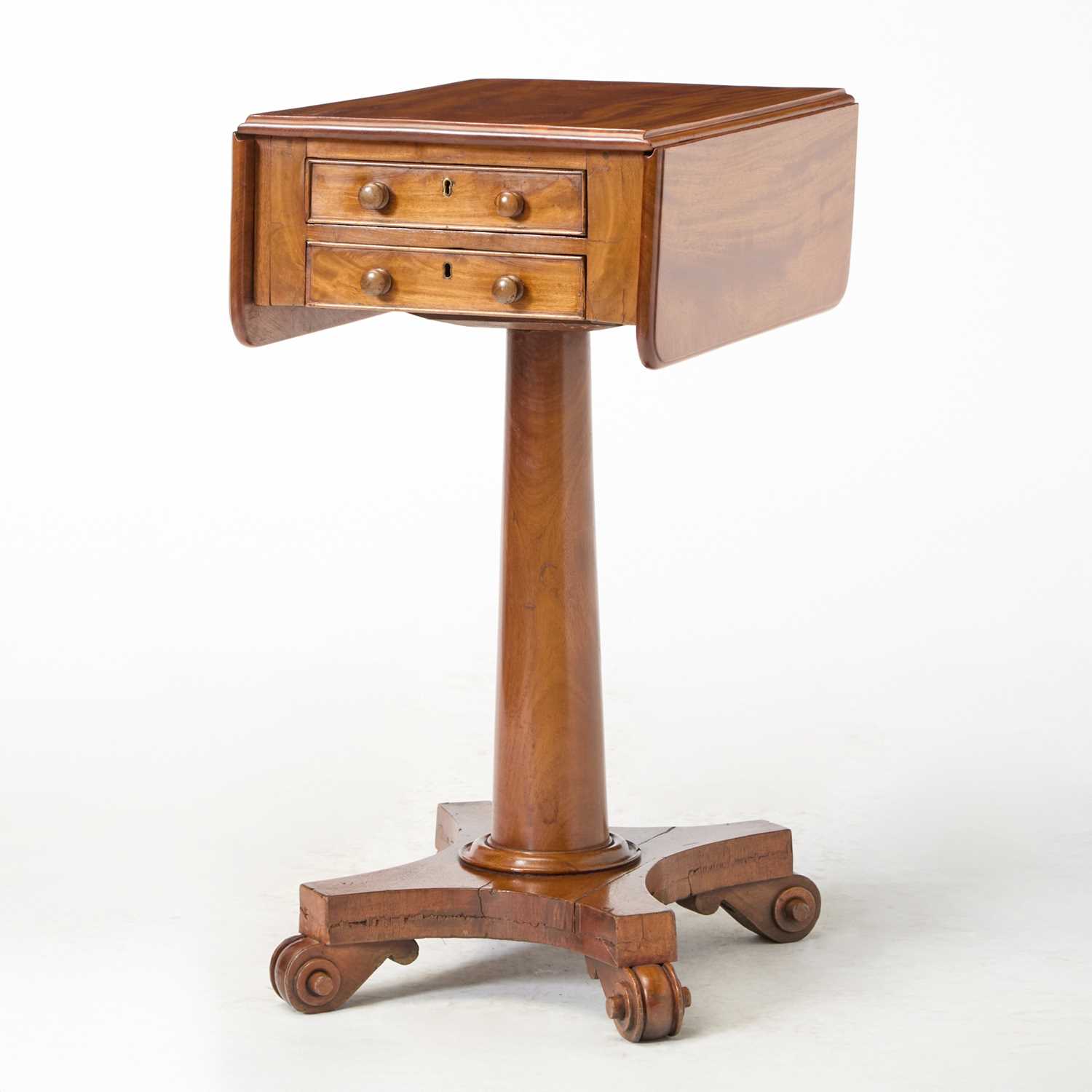 Lot 550 - Classical Mahogany Two-Drawer Work Table