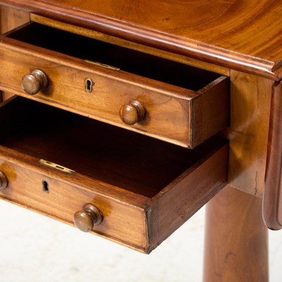 Lot 550 - Classical Mahogany Two-Drawer Work Table