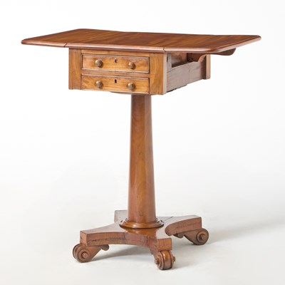 Lot 550 - Classical Mahogany Two-Drawer Work Table