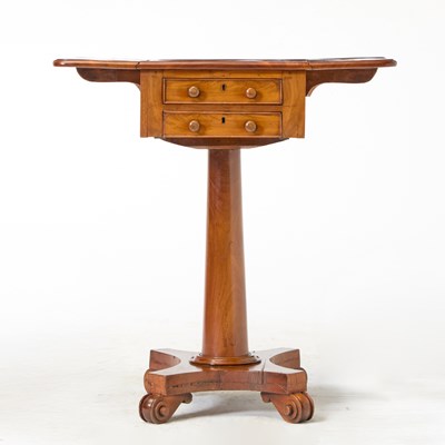 Lot 550 - Classical Mahogany Two-Drawer Work Table