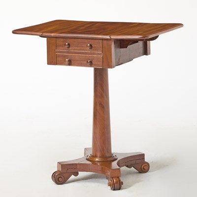 Lot 550 - Classical Mahogany Two-Drawer Work Table