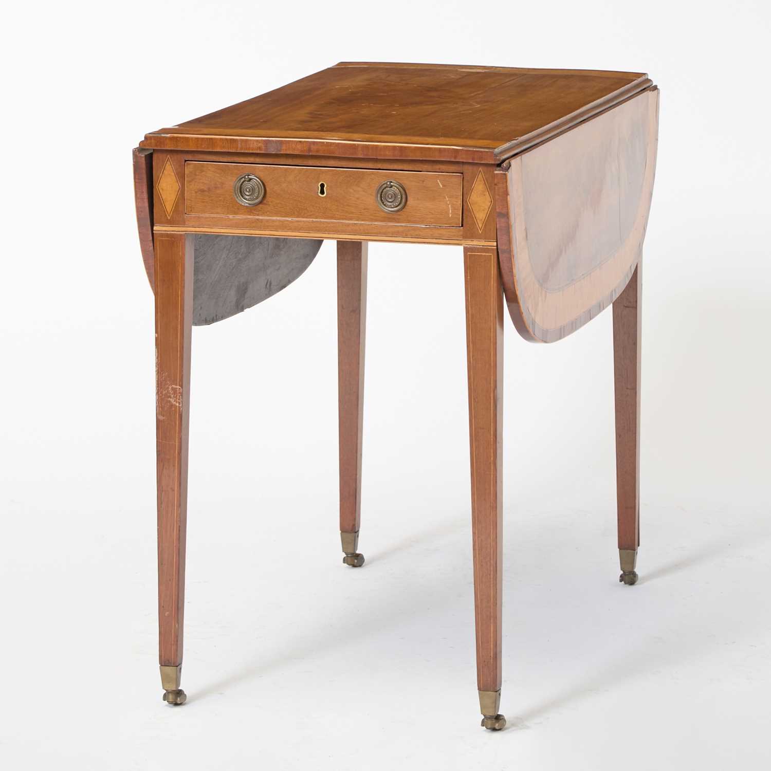 Lot 585 - George III Inlaid Mahogany Pembroke Table