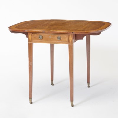 Lot 585 - George III Inlaid Mahogany Pembroke Table