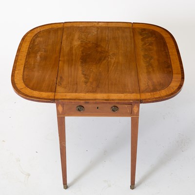 Lot 585 - George III Inlaid Mahogany Pembroke Table