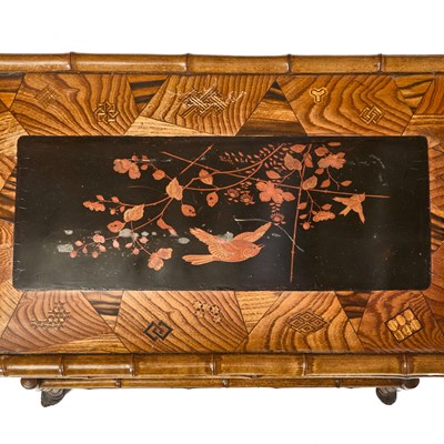 Lot 504 - Victorian Style Bamboo and Lacquered Two-Tier Side Table