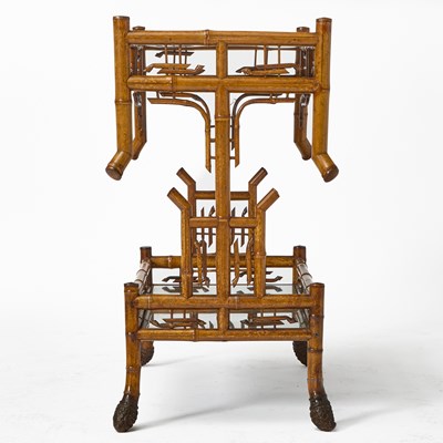 Lot 504 - Victorian Style Bamboo and Lacquered Two-Tier Side Table
