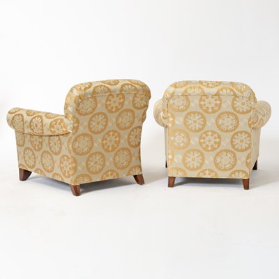 Lot 501 - Pair of Upholstered Club Chairs