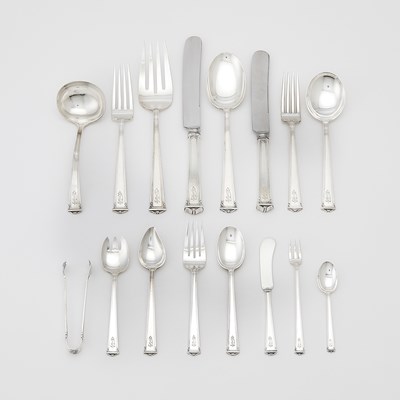 Lot 3079 - International Silver Co. Sterling Silver "Tianon" Pattern Partial Flatware Service