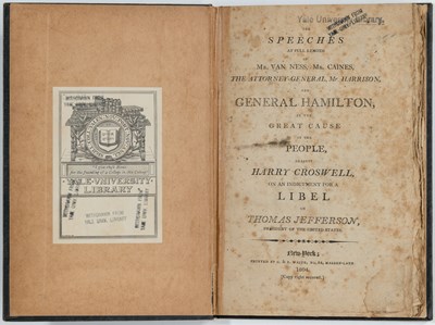 Lot 17 - Alexander Hamilton defends Freedom of the Press.