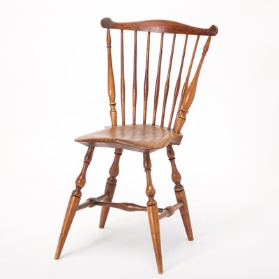 Lot 1159 - Turned Maple, Pine and Ash Fanback Windsor Chair