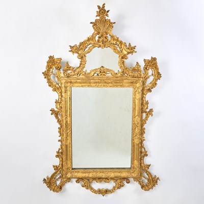 Lot 297 - Italian Rococo Style Giltwood Mirror
