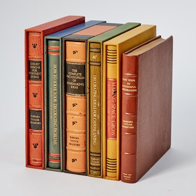 Lot 4 - Six specially bound Barbara Taylor Bradford works on decorating, one signed