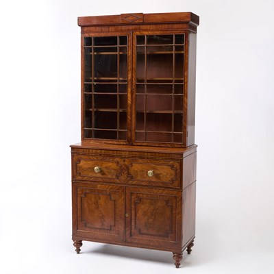 Lot 255 - Late Regency Mahogany Secretary Bookcase