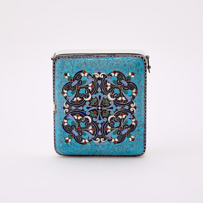 Lot 215 - Russian Silver and Cloisonné Enamel Case